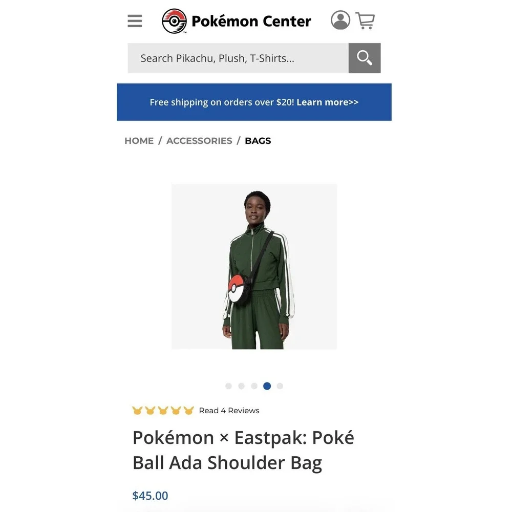 Pokemon X Eastpak Pokeball Shoulder Bag New With Tags Pokemon Center Exclusive
